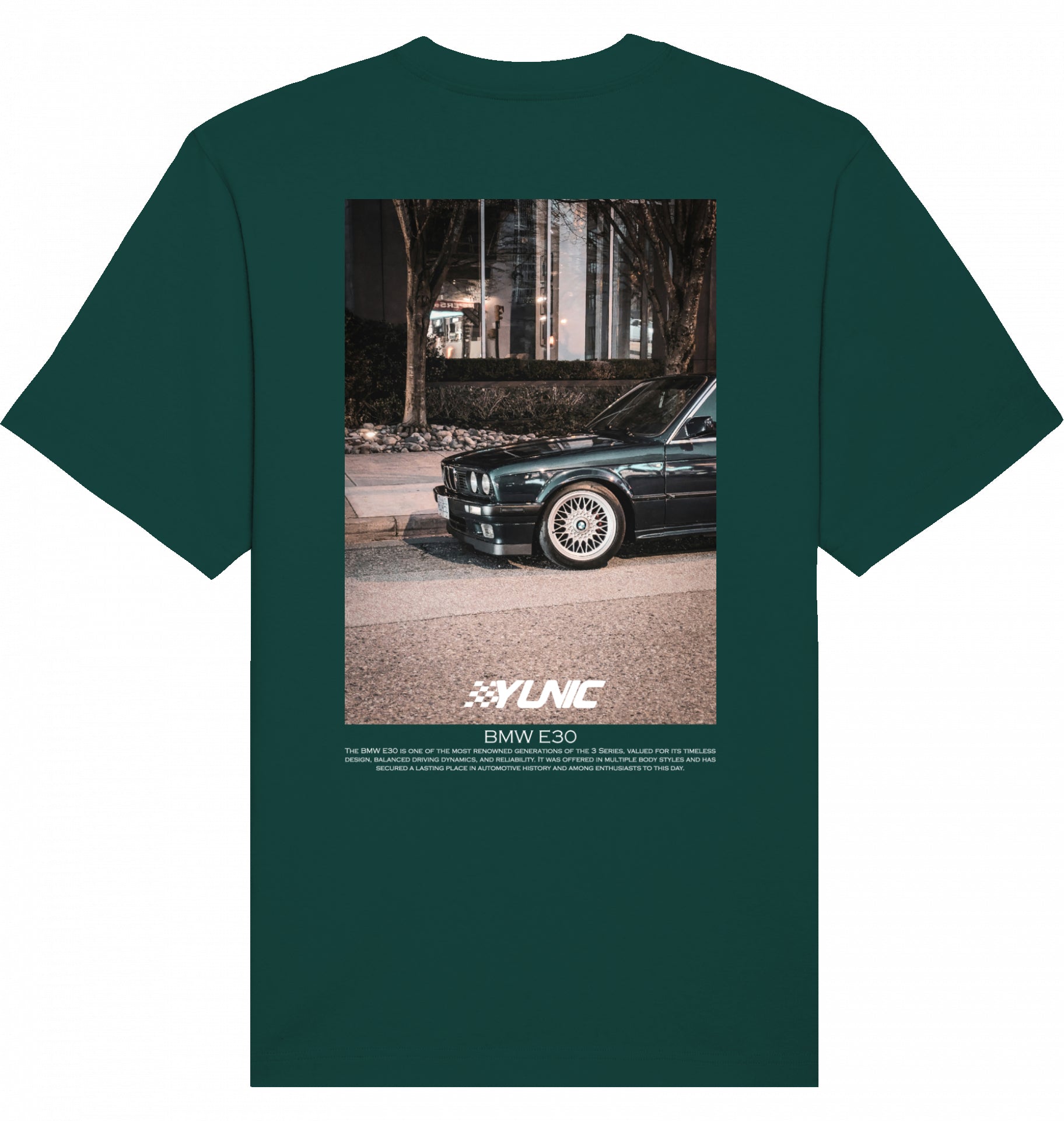 BMW E30 dark green Tee